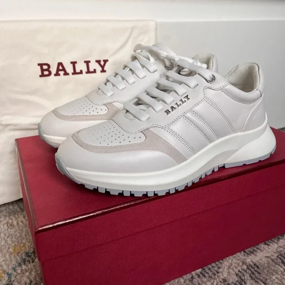 Bally Classic White Leather Sneakers - Picture 11 of 17